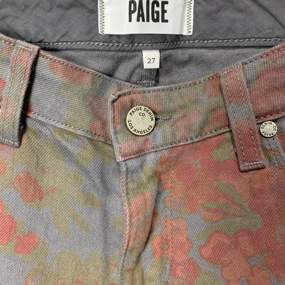 Paige Floral Ankle Jeans Size 27 - Picture 3 of 15